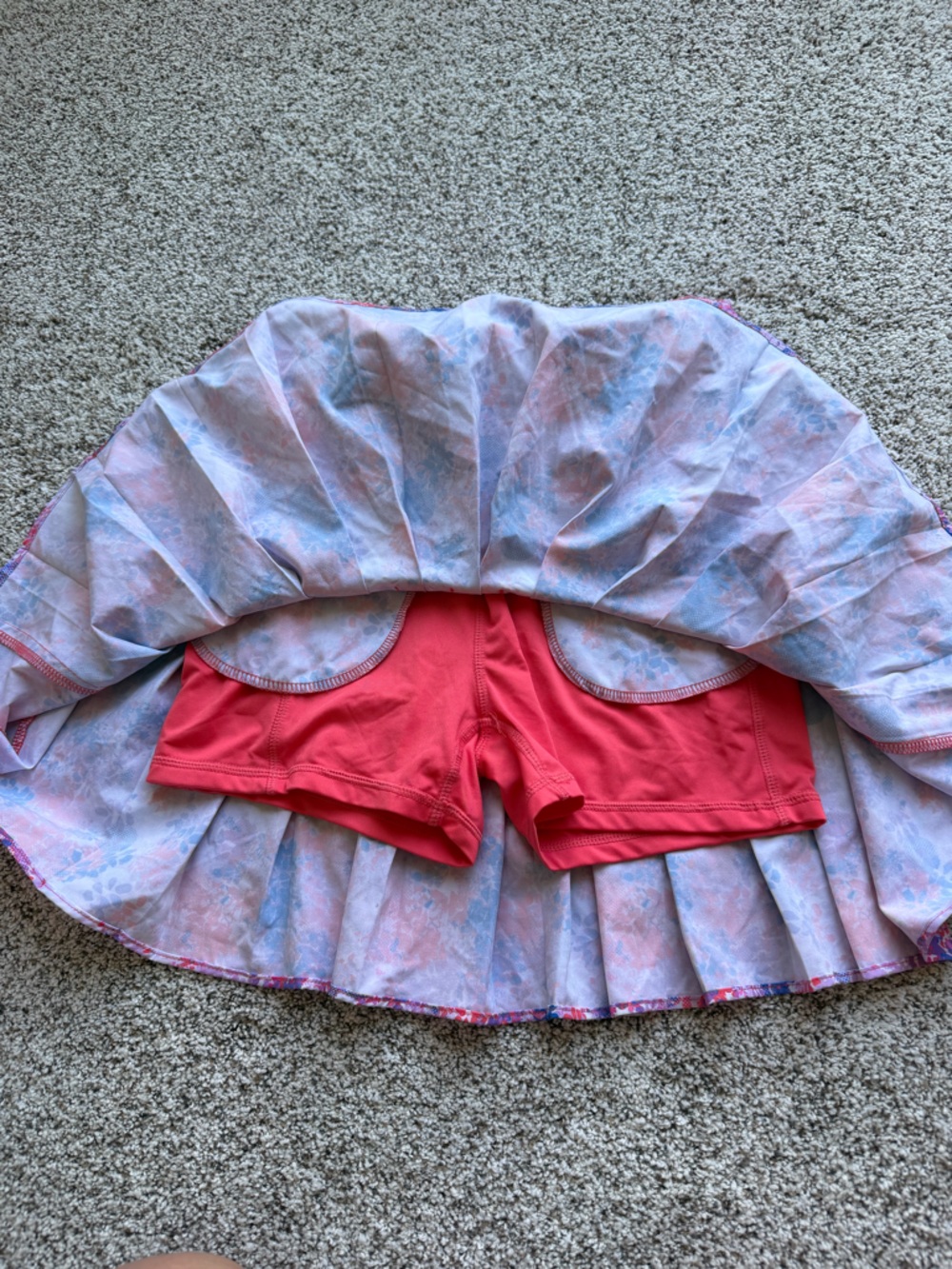 Kyodan Golf Pleated Skirt Skort Floral Pink Purple Size P/S Activewear - Picture 3 of 6